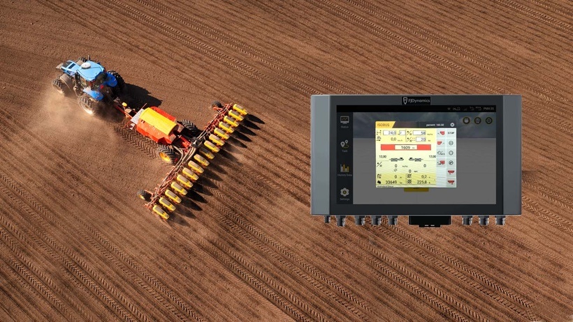 The UT is a plug-and-play user interface for any ISOBUS-compatible implements. It visualizes data and allows users to check and control the implement through FJD's control terminal.