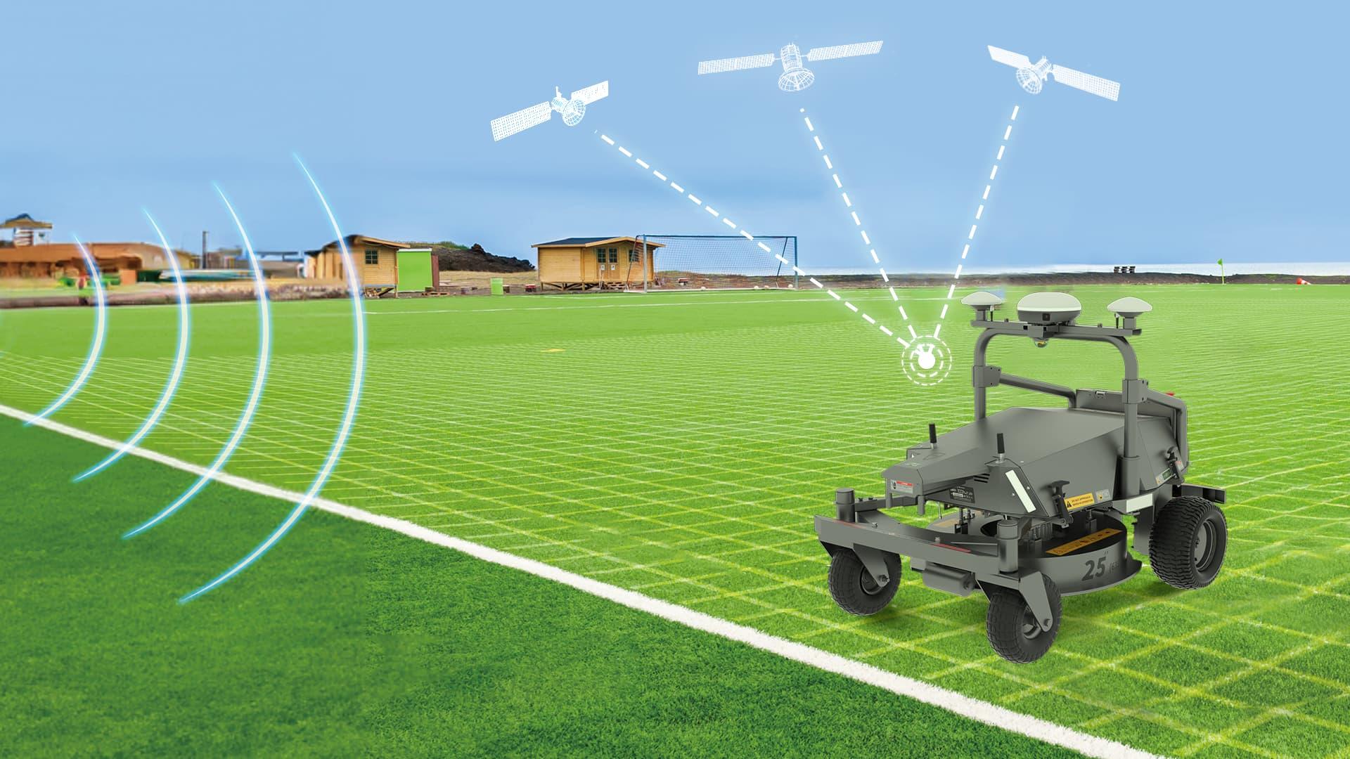  With centimeter-level positioning accuracy, our mowers can precisely cut grass, reducing the need for overlap or missed areas. This results in faster and more efficient mowing.